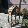 Freestanding Metal & Wood Wine Rack (7-Bottle Capacity) Image 2