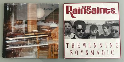 Two Northern Ireland-pressed indie LPs. The Rainsaints - The Winning Boy's Magic (Good Vibrations 1991) and Tunic - Ride My Foot (1995). Ten euro EACH. Bargains!