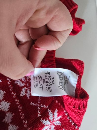 Baby disney Santa jumper and sleepsuit 3-6 months