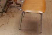 French kitchen chairs set of 4 circa 1960 in ok condition priced to sell