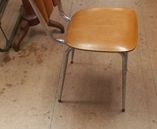 French kitchen chairs set of 4 circa 1960 in ok condition priced to sell