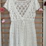 dress 100% cotton crochet cover up tunic Image 3