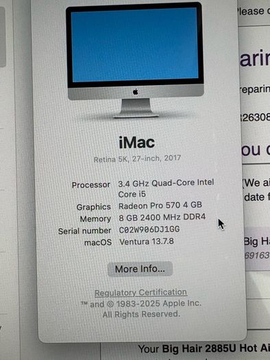 iMac 2017 27inches