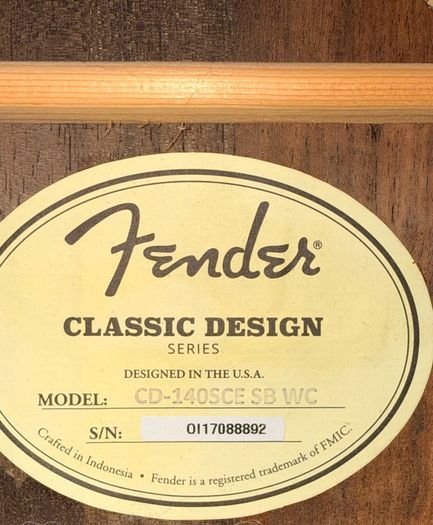 Fender Cd-140sce Electro-acoustic Guitar