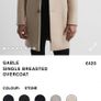 Reiss Gable Gents/Men's Wool Blend Ivory Overcoat Image 8