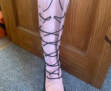 Knee high Pink Army Boots