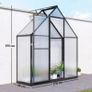 Aluminum Polycarbonate Garden Greenhouse with Adjustable Window and Hinged Door Weather-Resistant Transparent Image 3