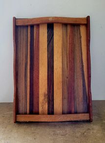 Mid-century exotic wood serving tray