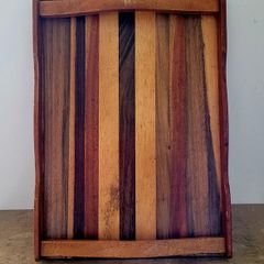 Mid-century exotic wood serving tray