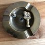 Brass Pekingese adorned Ashtray Image 3