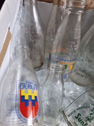 job lot vintage irish Milk Bottles