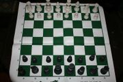 Chess Game Set Chess Pieces and Rollable Board 18" H chess king 3,5"