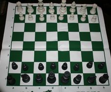 Chess Game Set Chess Pieces and Rollable Board 18" H chess king 3,5"