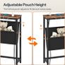 Console Table with Power Outlet and Pouch, Narrow Behind Sofa Table 100 cm Slim Console Table with Charging Station and Adjustable Oxford Pouch, Hallway Table for Entryway, Living Room, Bedroom Image 5