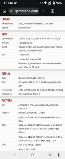 Samsung Galaxy S10 5g