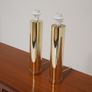Vintage Pair of Cylindircal Brass Table Lamps B-010 by Bergboms, 1960s Image 2