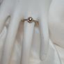 Sparkling Champagne Diamond Halo Ring Image 5