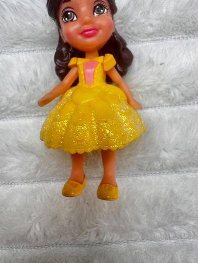 Disney Princess Posable Mini Belle Princess Doll approx. 9 cm. Used Please see photos