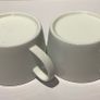 White Porcelain Coffee Cups x 2 Image 3