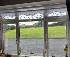 Sitting room blind in white