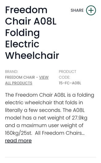 Freedom Electronic Chair