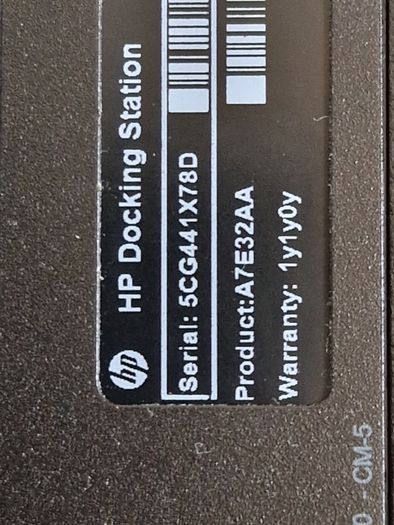 HP Docking Station, Model: HSTNN-I11X, in excellent Condition