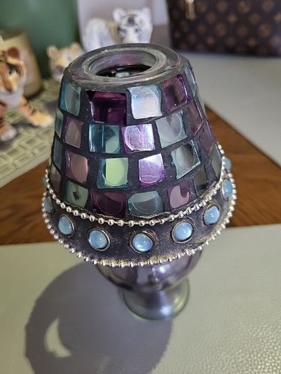Tealight mosaic glass