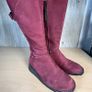 Fatface Knee Length Leather Boots Bellona Boot Burgandy Red size EU 38 UK 5 Image 9