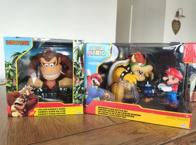 Official Nintendo Figures - Mario, Donkey Kong, Bowser, Bob-omb