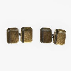 9ct Gold on Sterling Silver Cufflinks