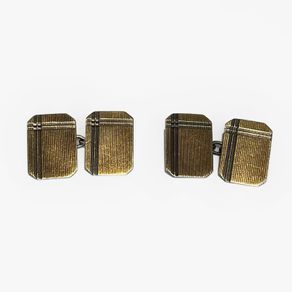 9ct Gold on Sterling Silver Cufflinks