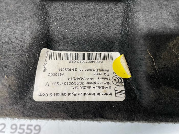 2015 Seat Ibiza Parcel Shelf / Load Cover