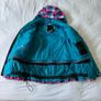 Checkered Pink and Blue Women's Ski Jacket Stuf Image 5