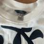 River island cream sweater loose fit black satin pattern Image 4