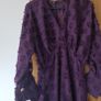 Zara boho swiss dot midi wine burgundy dress S 8/10 Image 3