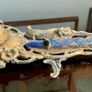 Vintage Art Nouveau Style Inkwell with Pen Tray Ink Pot Insert and Glass Dip Pen Image 2