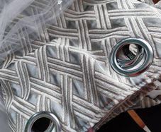 Beautiful Fully Lined Eyelet Curtains  90" x 90" Dry Cleaned