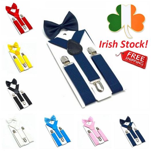 Kids Suspenders with Bow Tie