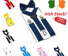 Kids Suspenders with Bow Tie