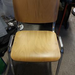 Metal frame and wooden chair X 5