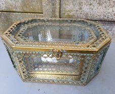 Antique Jewellery Brass Caskets