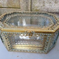 Antique Jewellery Brass Caskets