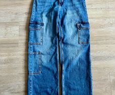 H&M wide leg cargo jeans , 11/12y