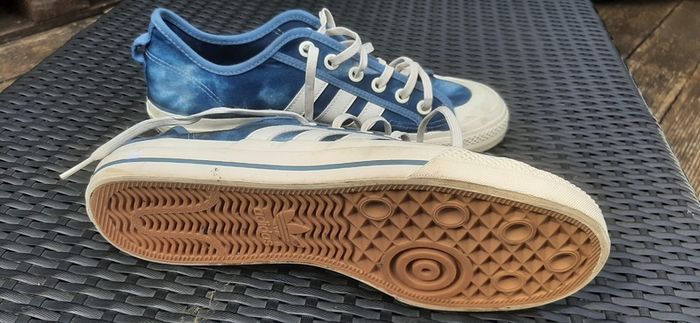 addidas nizza blue stonewash street shoes