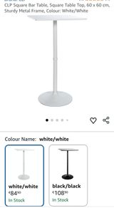 Bar top table white