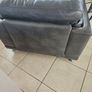 Real leather armchair dark grey very soft and comfortable Image 6