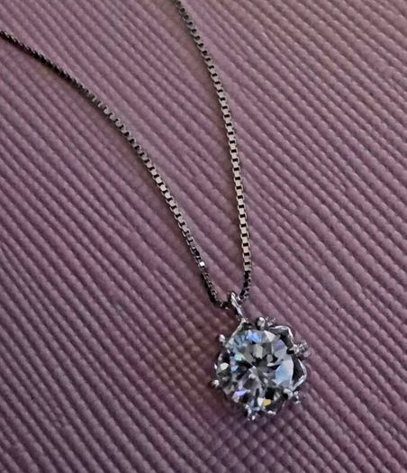 Sterling Silver 1/2 carat each, Moissanite drop earrings and pendant necklace set New