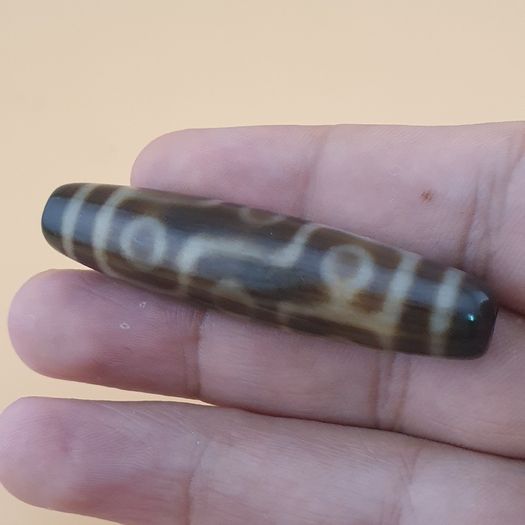 Himalayan 9 Eyes Tibetan Agate Dzi Bead Amulet Pendant