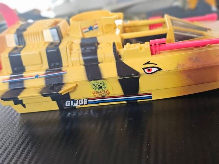 Vintage GI Joe Hasbro 1984 Tiger Force Tiger Shark Boat 1980s Collectable Toy