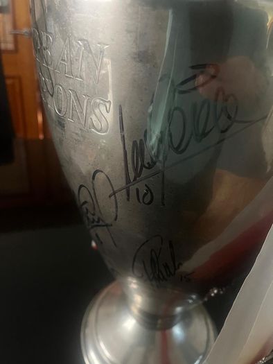 Liverpool signed champions league trophy
